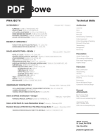 Jack Bowe: Project Resume