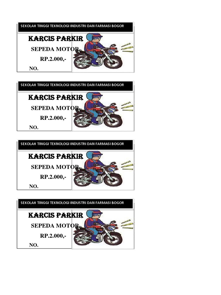 Karcis Parkir | PDF