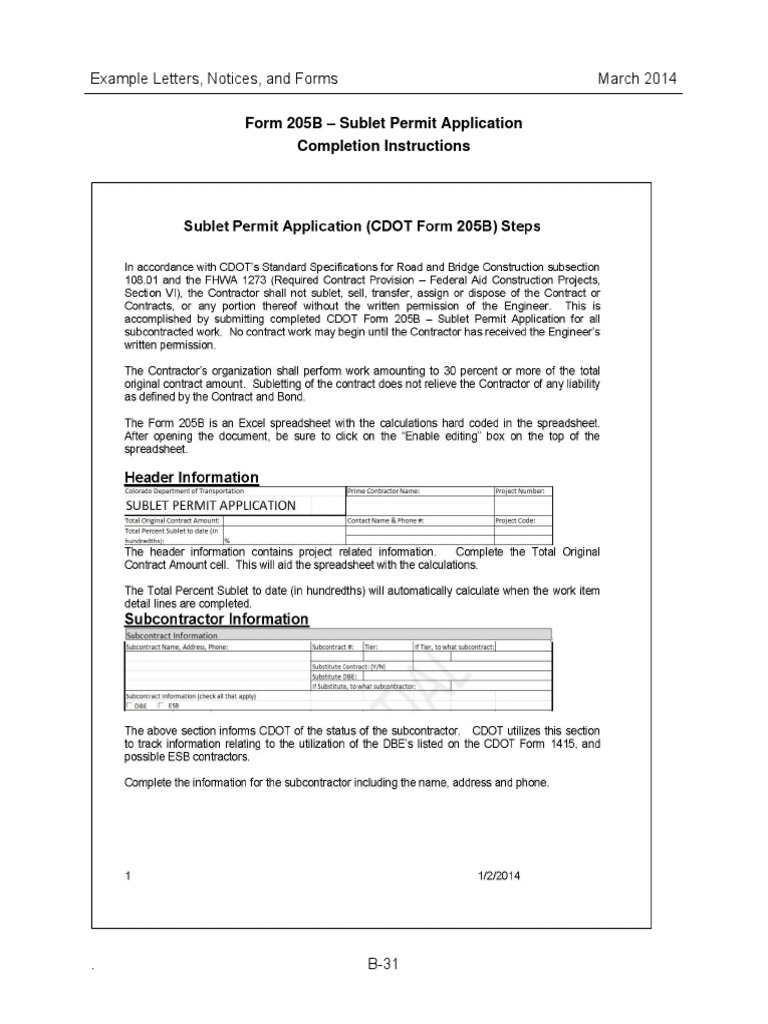 Sublet Permit Application Guide | PDF