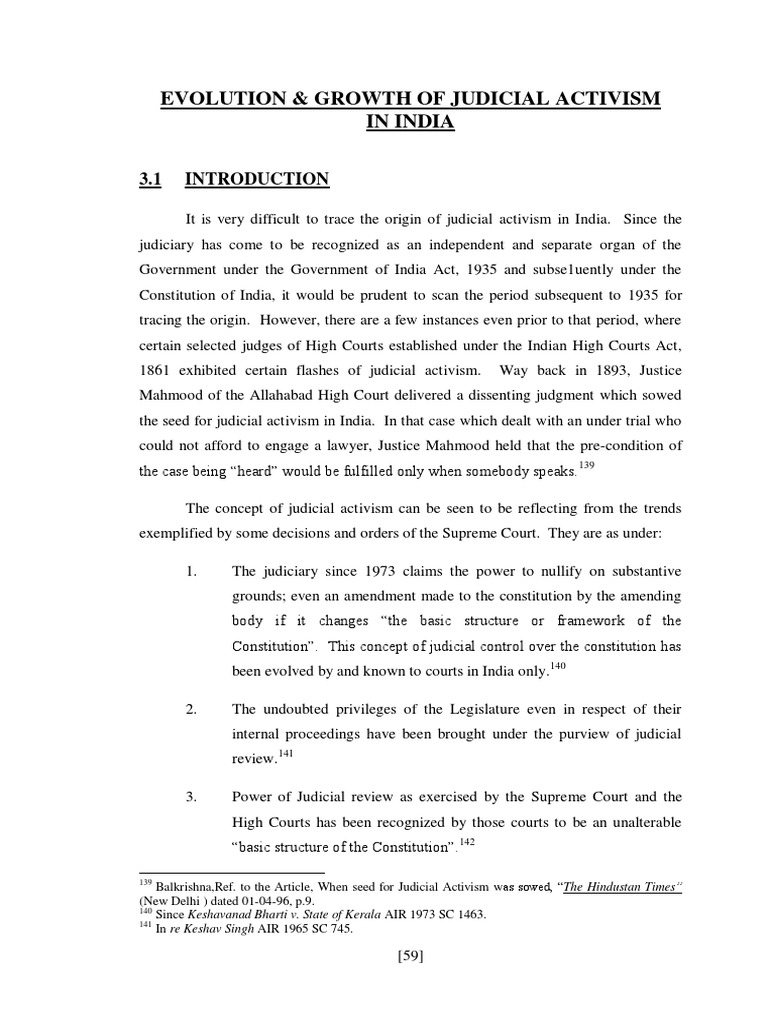 Evolution of Judicial Activism in India | PDF | Judiciaries | United ...