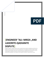 (Year) : Engineer "Ali: Mirza, and Lahorite-Qadianite Dispute