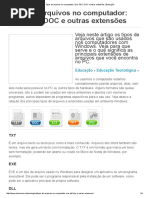 Tipos de Arquivos No Computado