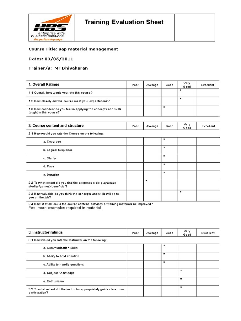 HOW TO GIVE FEEDBACK ON TRAINING SESSION EXAMPLES PDF visual data 2