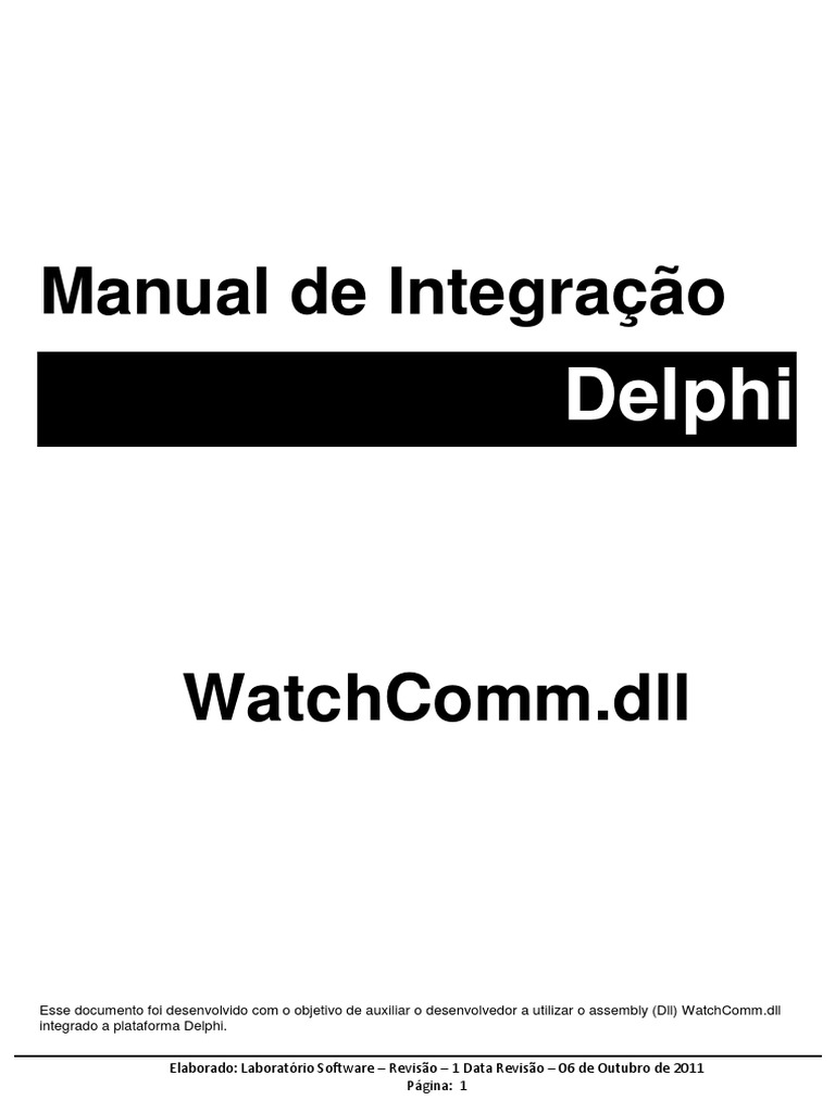 Manual Integração Delphi | Descargar gratis PDF | C (linguagem de ...