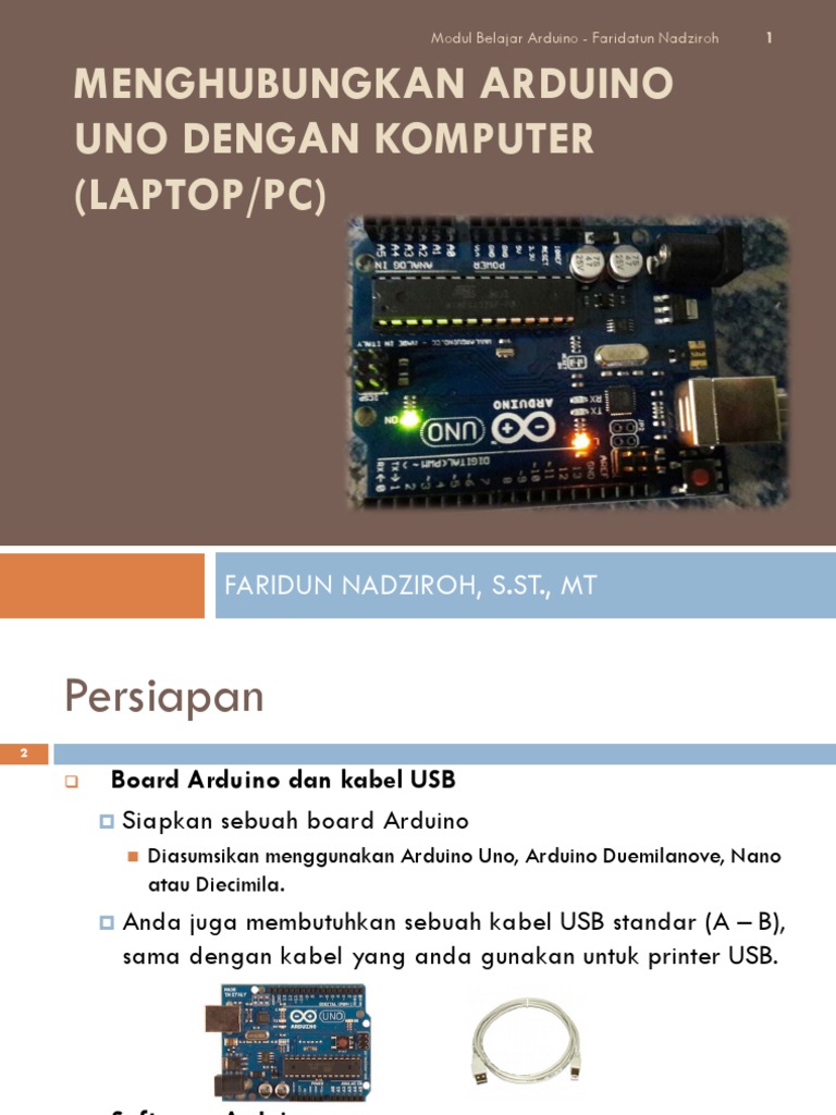 Menghubungkan Arduino Uno ke PC | PDF