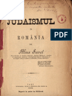 Mina Savel - Judaismul in Romania - 1896
