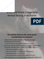 Bioethical Issues Concerning Animal Testing in Research