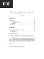 AQA Physics: AS Required Practical Report 3: "Determination of G by A Free-Fall Method" Liam Wright