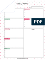 Weekly Planner Template w/c