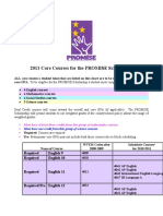 2011 Core Courses For The PROMISE Scholars Hi 1