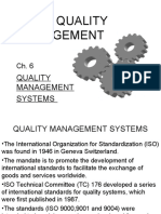 Ch. 6 QUALITY Management Systems
