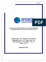 Composição de preços unitários referenciais de serviços de topografia de acordo com a NBR 13133