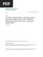 The Effects of High Vibration On The Steam Turbo-Generator Machines