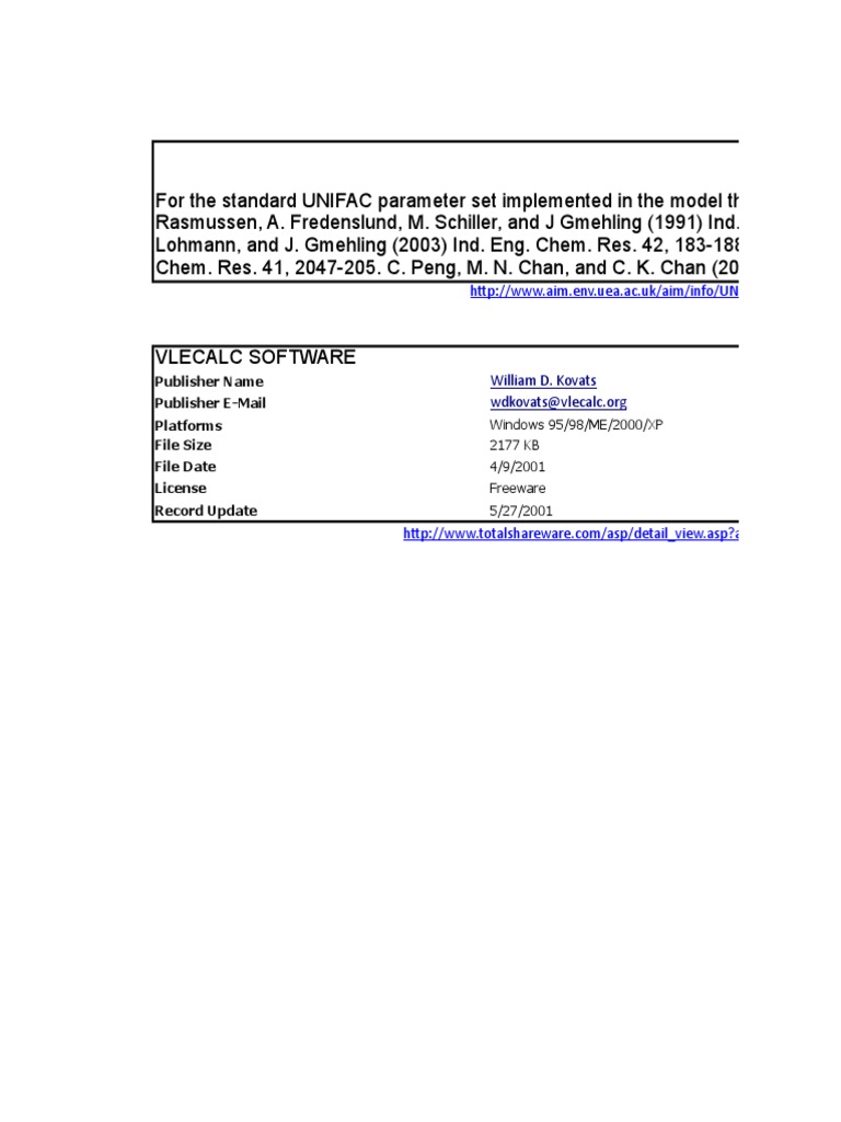 VLECALC Software Overview and Features | PDF | Acetic Acid | Organic ...