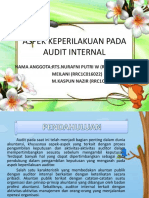 Aspek Keperilakuan Pada Audit Internal