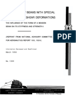 Deflection of Beams WLTH Special Reference To Shear Deformations