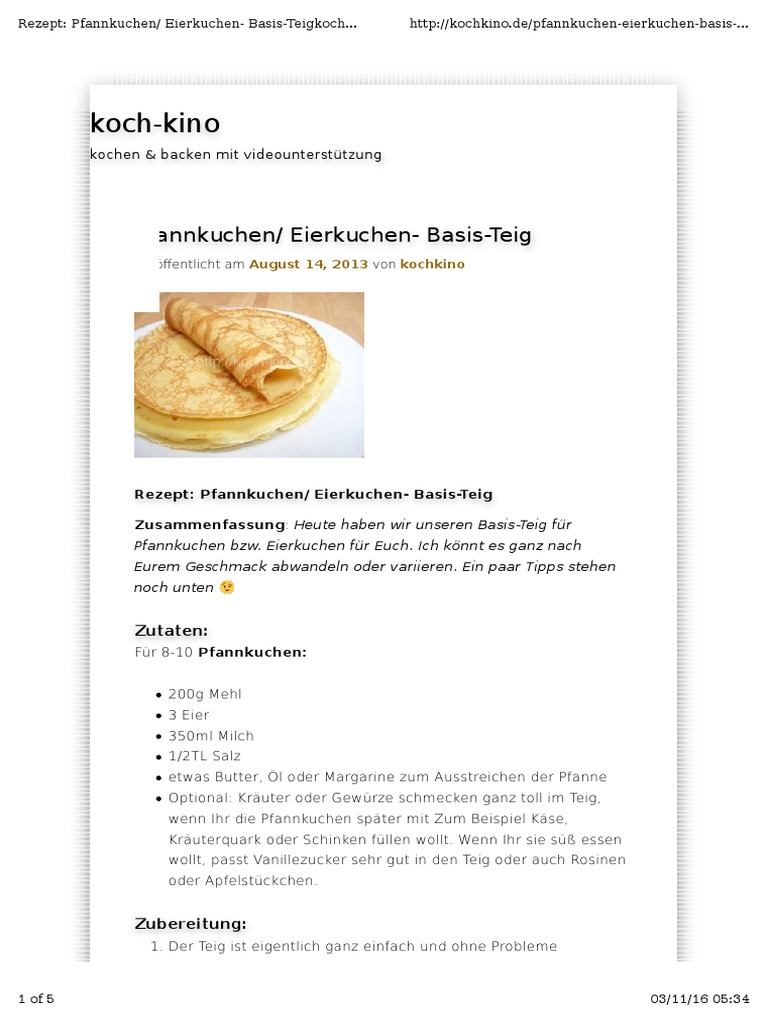 Pfannkuchen Rezept Pdf
