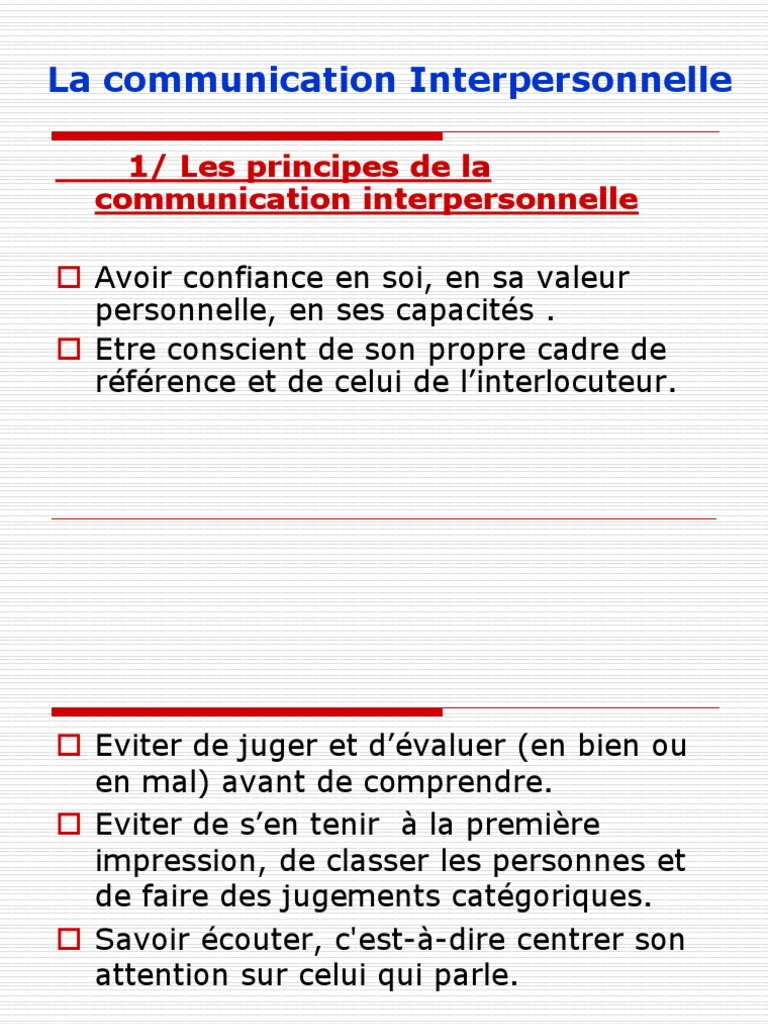 1/ Les principes de la communication interpersonnelle Cryptage