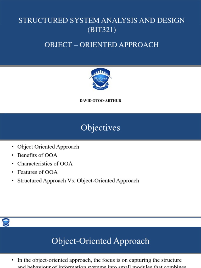 Object Oriented Approach | PDF | Class (Computer Programming) | Object ...