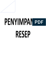 Penyimpanan Resep