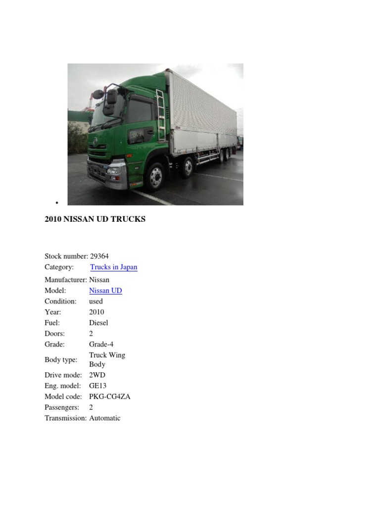 NISSAN UD TRUCK WORKSHOP MANUAL PDF FREE DOWNLOAD visual data 2