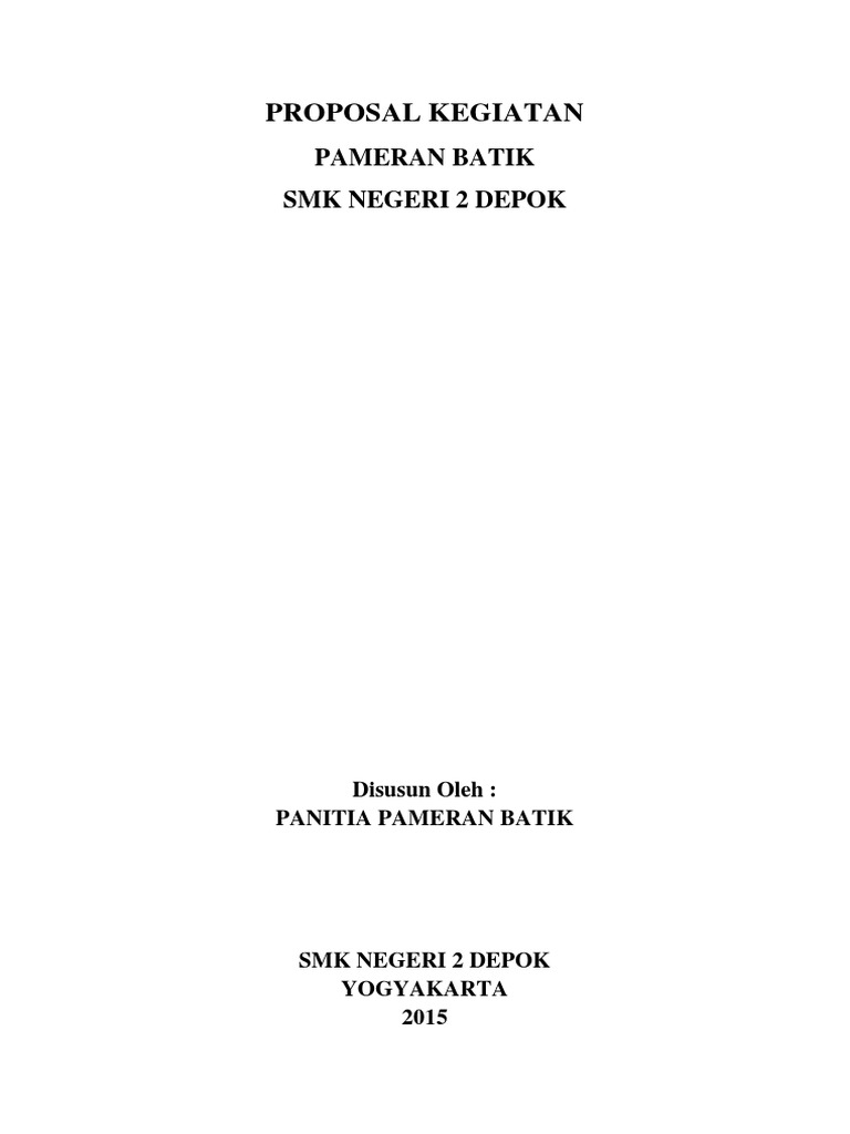 Proposal Pameran Batik