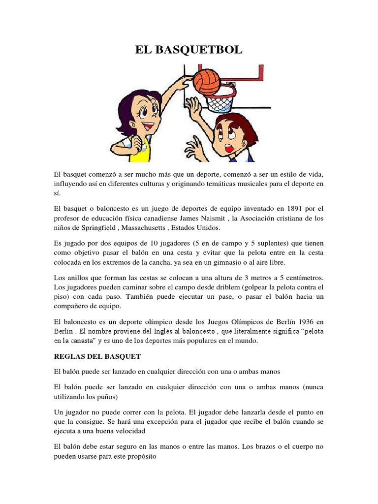 El Basquetbol | PDF | Pelota | Ocio