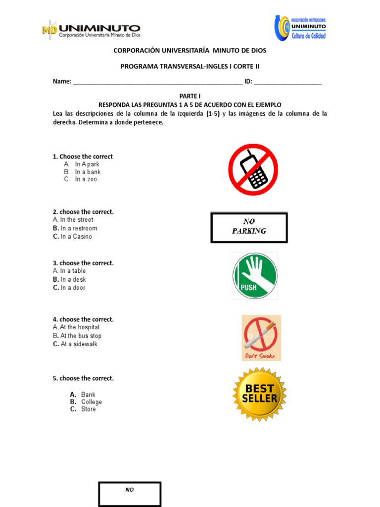 Ejercicios de Inglés para Principiantes | PDF | Artes del Lenguaje y ...
