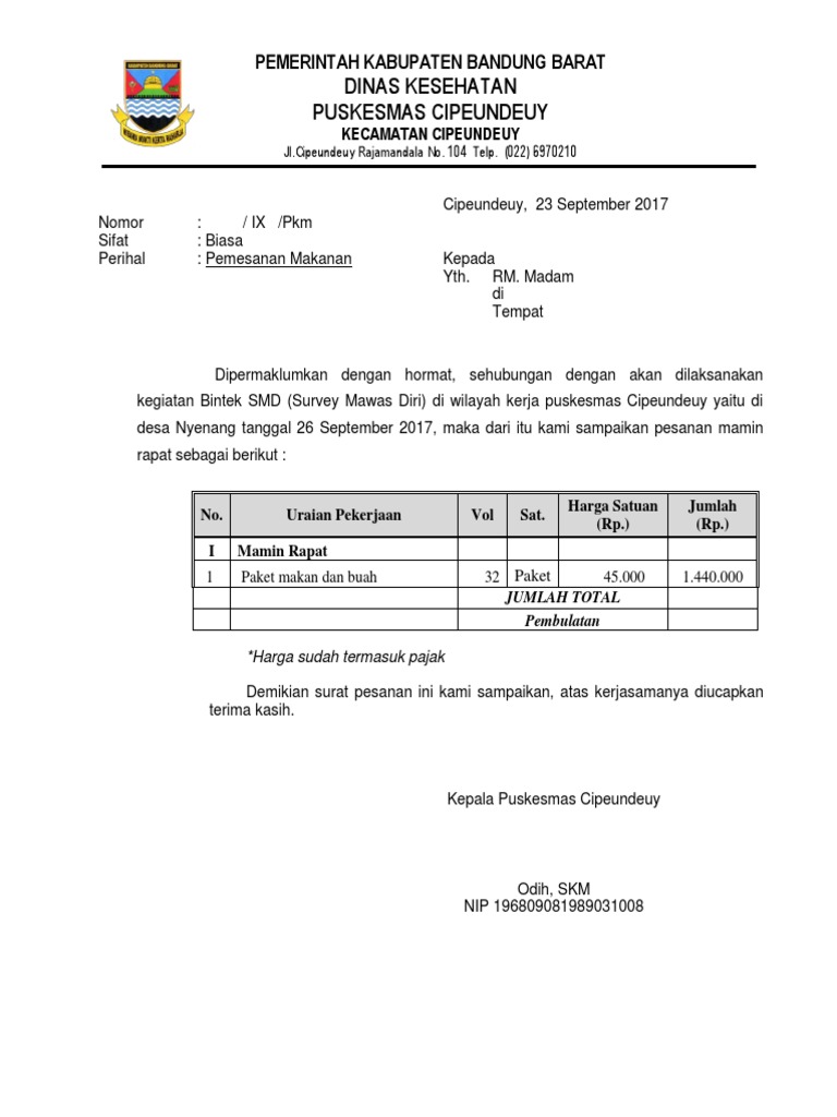 Surat Pesanan