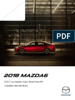 2018 Mazda6: 2017 Los Angeles Auto Show Press Kit Canadian Specifications
