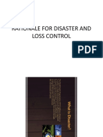 Rationale For Disaster and Loss Control