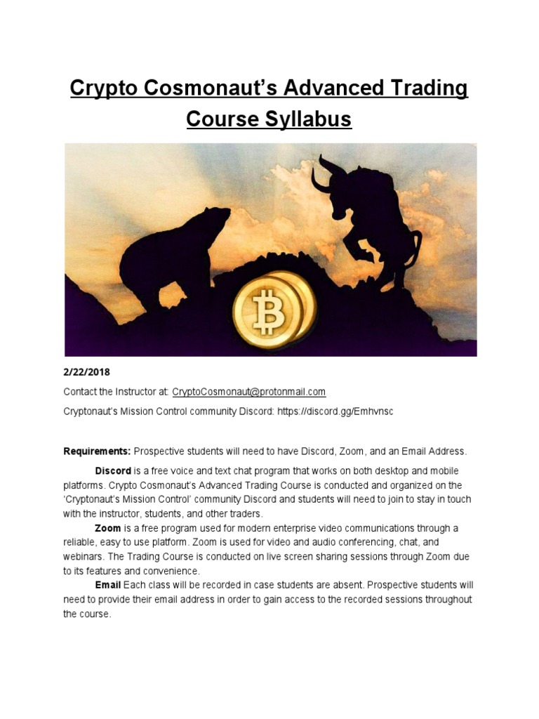 Trading Course Syllabus | PDF | Bitcoin | Technical Analysis