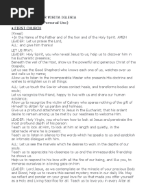 Prayer Guide For Visita Iglesia