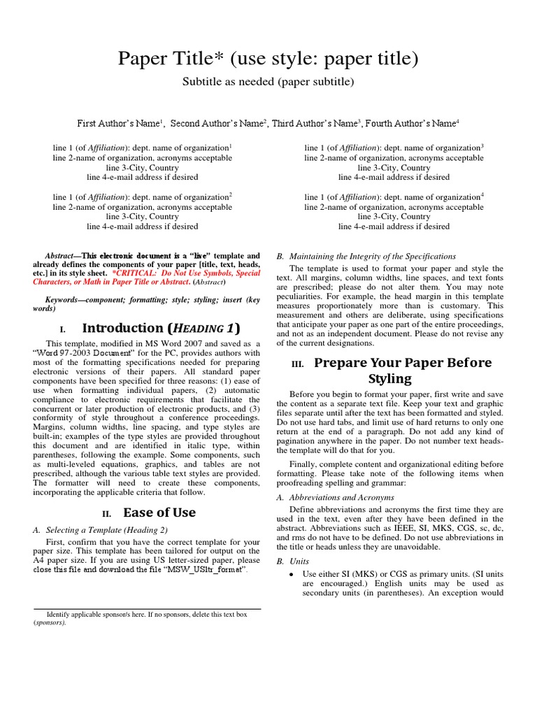 Academic Paper Formatting Guide | PDF | Bracket | Citation