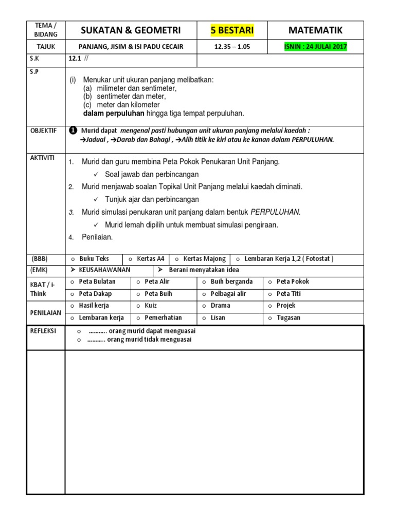 Matematik Rph Tahun 5 Panjang Pdf