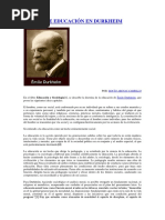 La Idea de Educación en Durkheim