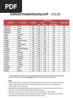 Outbound Postpaid Roaming