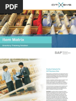 Download Item Matrix for SAP Business One by CitiXsys Technologies SN37507986 doc pdf