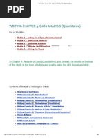 Writing Chapter 4 - Data Analysis (Quantitative)