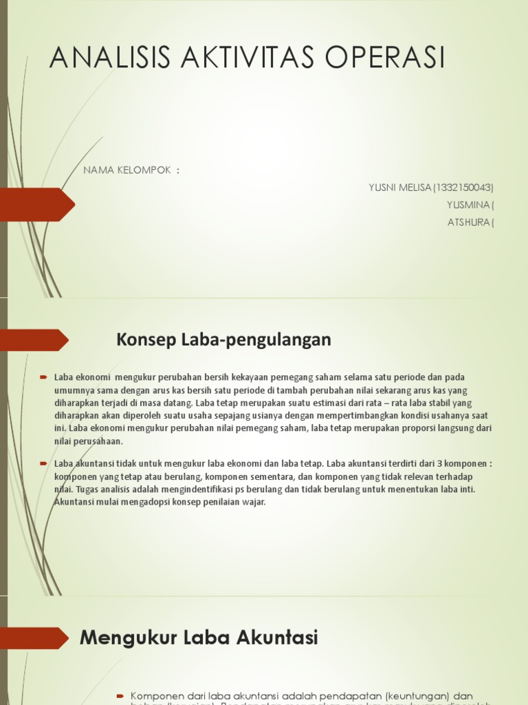 Analisis Aktivitas Operasi Ppt