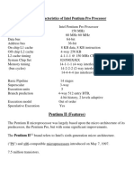 Basic Characteristics of Intel Pentium Pro Processor