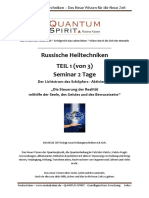 Russische Heiltechniken - Basis-Informationen zum Seminar Teil 1