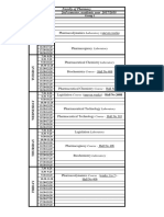 Schedule 3rd Year 2017 2018 Pharmacy Second Semester