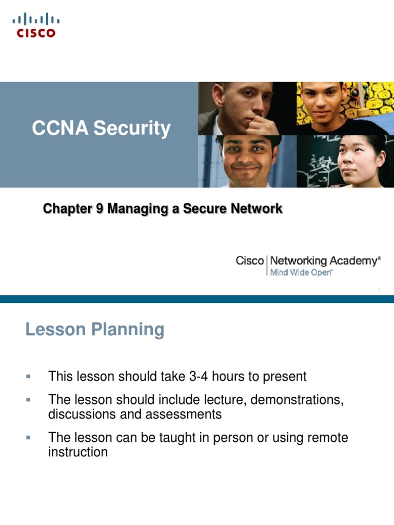 CCNA Security: Chapter 9 Managing A Secure Network | PDF | Threat ...