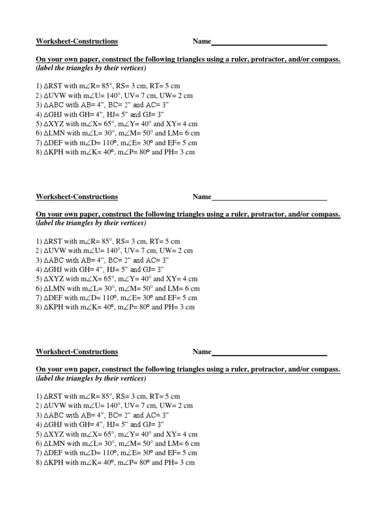 Construct Triangles Docx