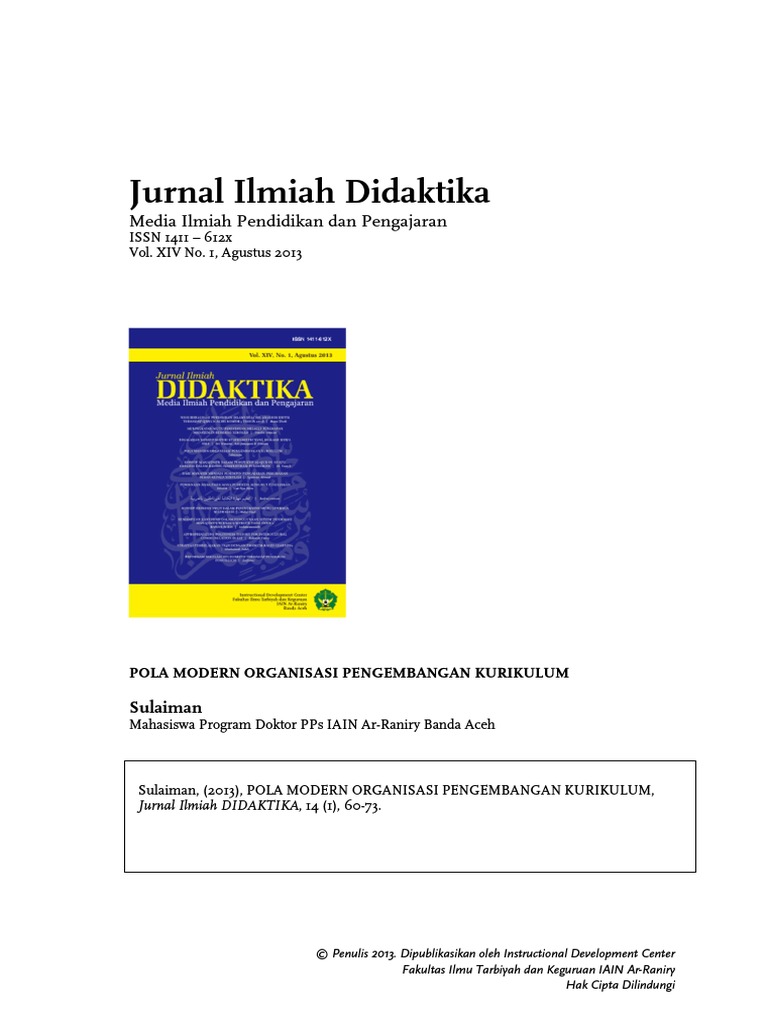 Jurnal Ilmiah Didaktika: Media Ilmiah Pendidikan Dan Pengajaran | PDF