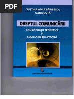 Cristina Anca Paiusescu Si Oana Duta Dreptul Comunicarii | PDF