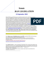 Senate Veteran Legislation: 12 September 2010