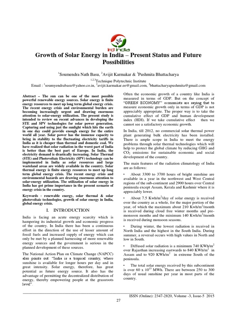 growth-of-solar-energy-in-india-pdf-solar-power-photovoltaics