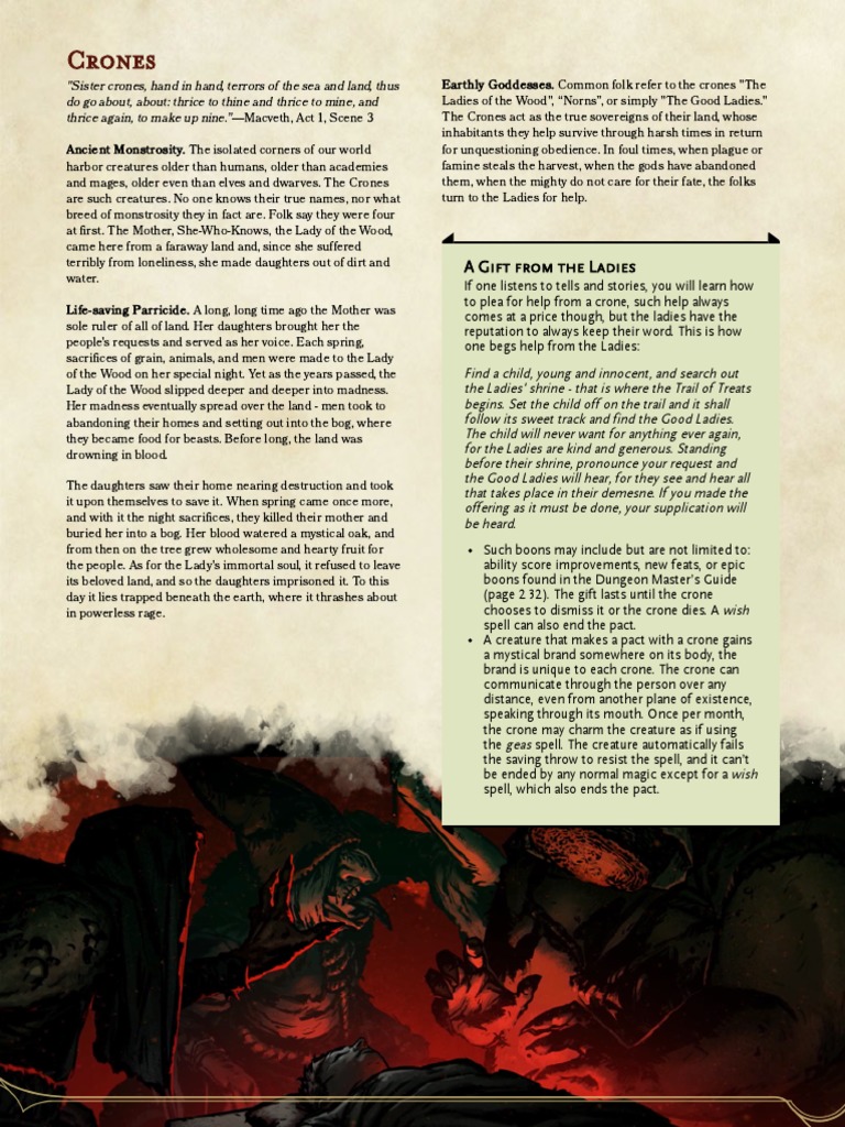 Crones Monsters D&D 5E | PDF